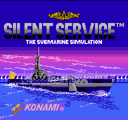 Silent Service title screen for NES